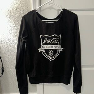 Coca-Cola Black Crewneck with White Logo size medium